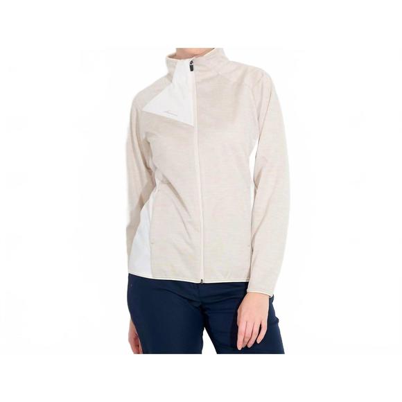 NEW ABACUS SPORTSWEAR US ardfin softshell mock neck jacket in clam